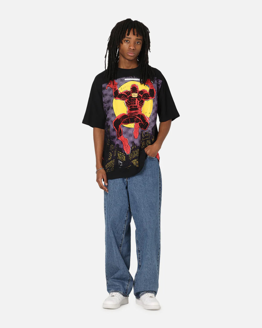 Marvel Daredevil Oversized Graphic T-Shirt – Vintage Comic Style Front & Back Print
