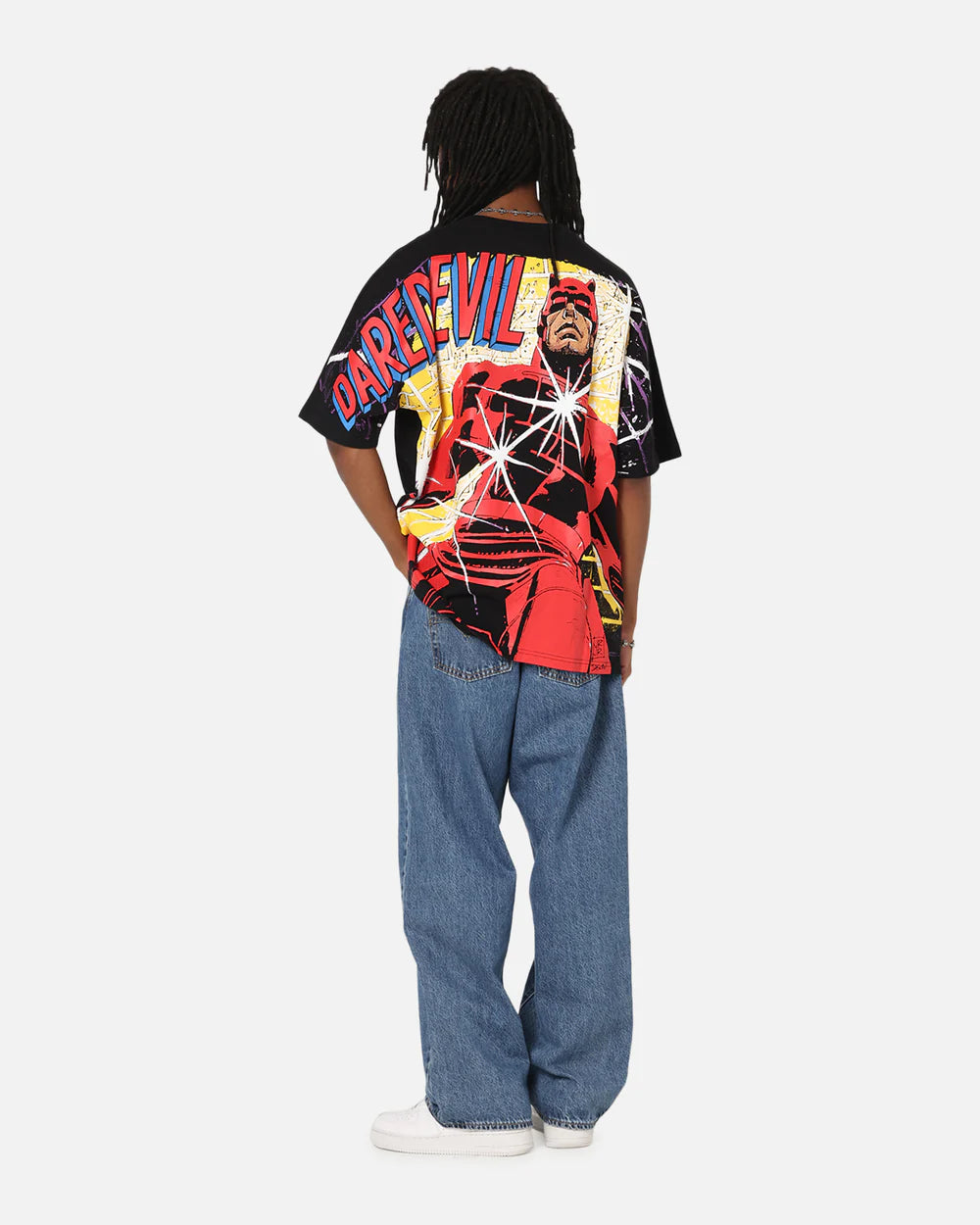 Marvel Daredevil Oversized Graphic T-Shirt – Vintage Comic Style Front & Back Print