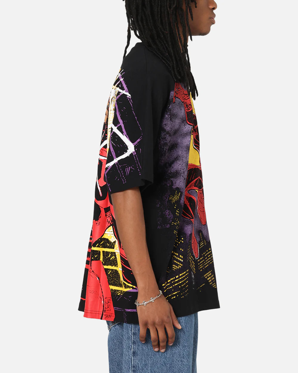 Marvel Daredevil Oversized Graphic T-Shirt – Vintage Comic Style Front & Back Print