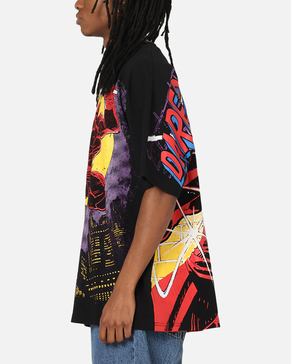 Marvel Daredevil Oversized Graphic T-Shirt – Vintage Comic Style Front & Back Print