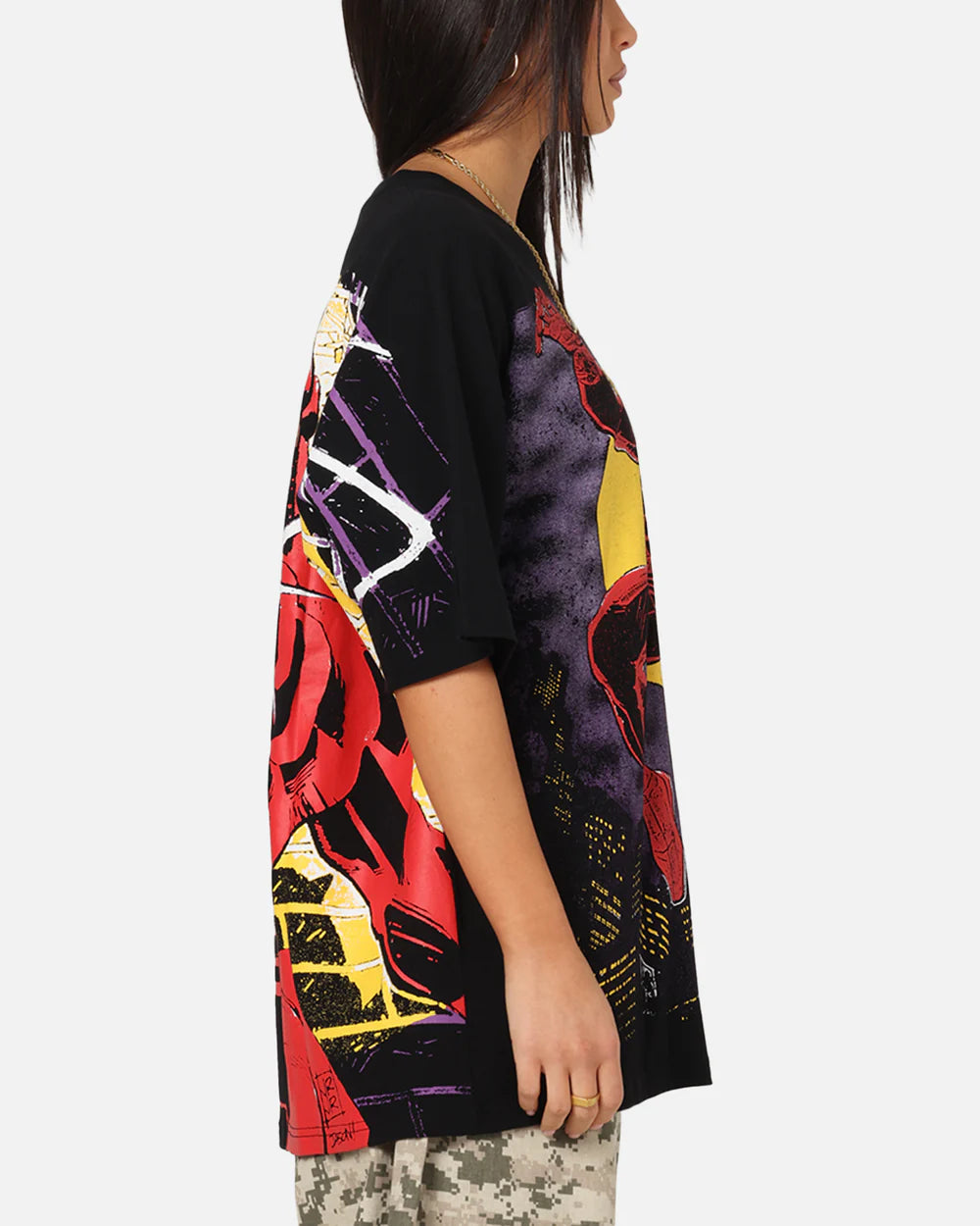 Marvel Daredevil Oversized Graphic T-Shirt – Vintage Comic Style Front & Back Print