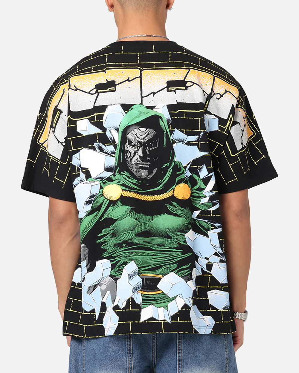 Unisex Baggy Graphic Shirt – 90s Y2K Comic Villain Oversized Tee