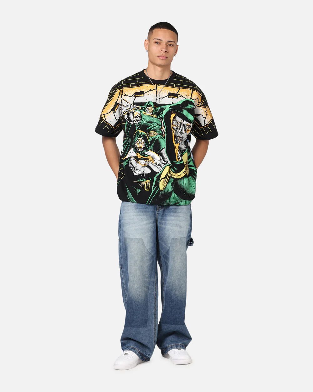 Unisex Baggy Graphic Shirt – 90s Y2K Comic Villain Oversized Tee
