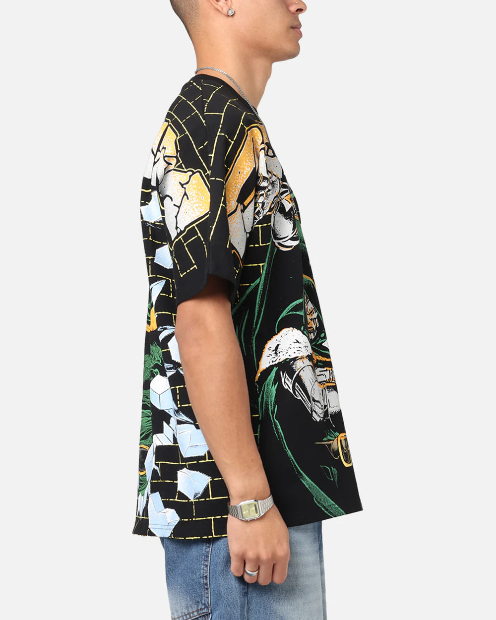 Unisex Baggy Graphic Shirt – 90s Y2K Comic Villain Oversized Tee