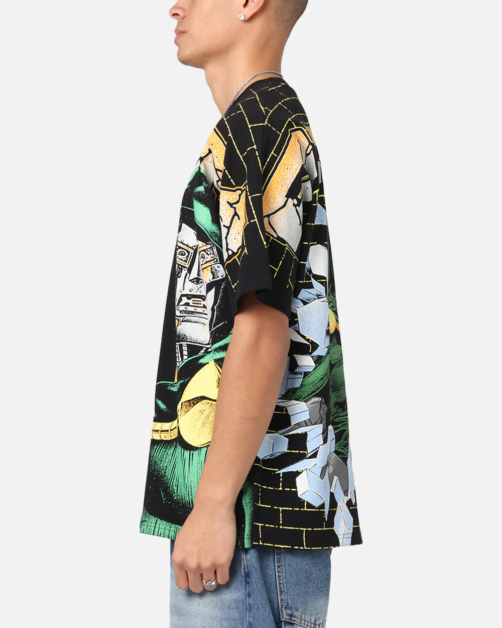 Unisex Baggy Graphic Shirt – 90s Y2K Comic Villain Oversized Tee