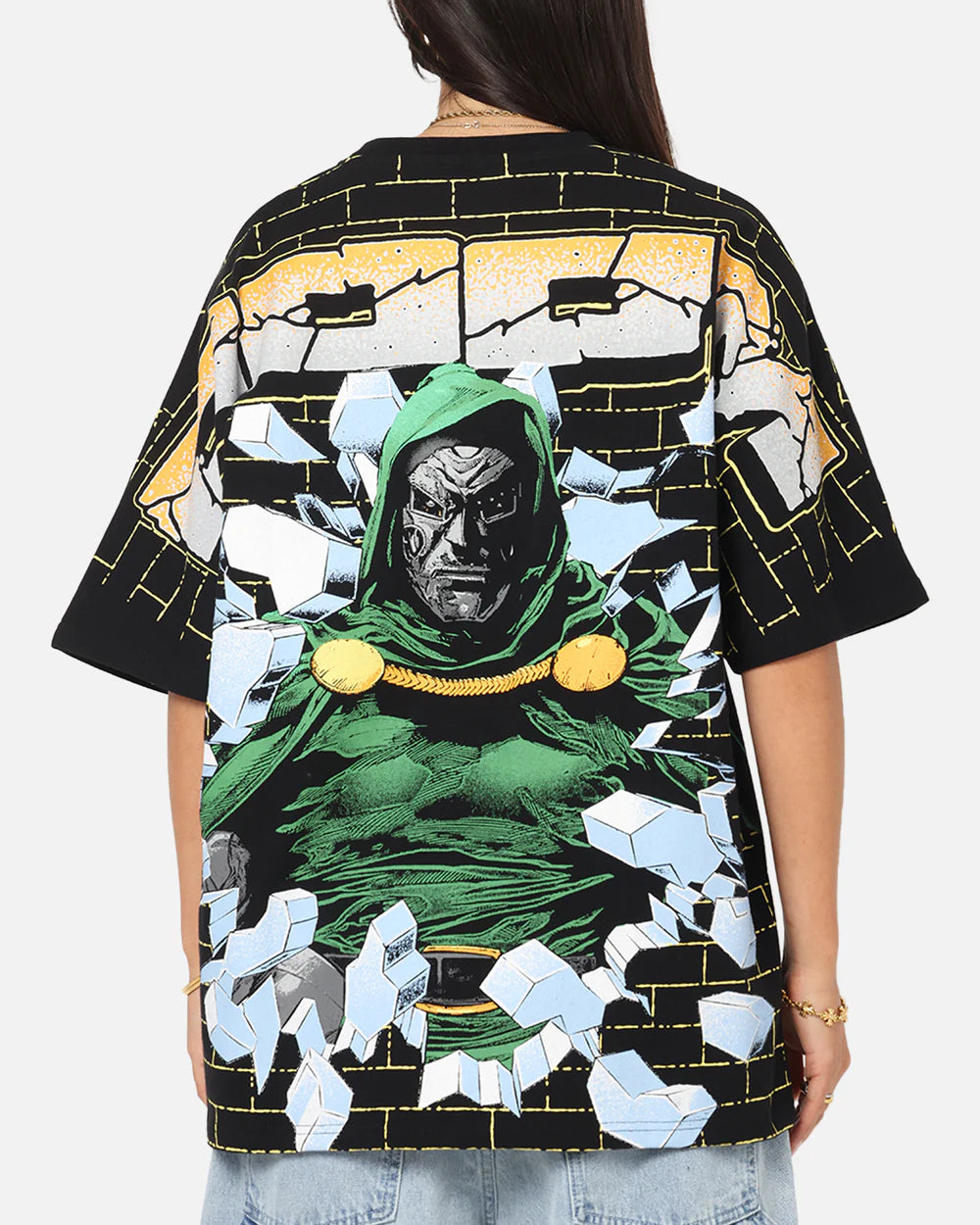 Unisex Baggy Graphic Shirt – 90s Y2K Comic Villain Oversized Tee