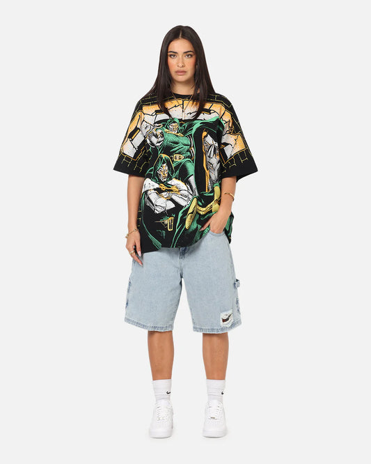 Unisex Baggy Graphic Shirt – 90s Y2K Comic Villain Oversized Tee