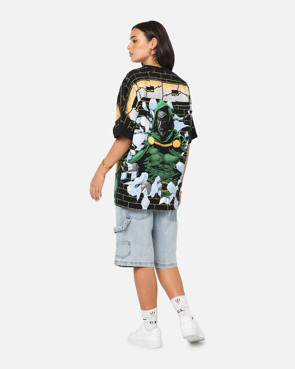 Unisex Baggy Graphic Shirt – 90s Y2K Comic Villain Oversized Tee