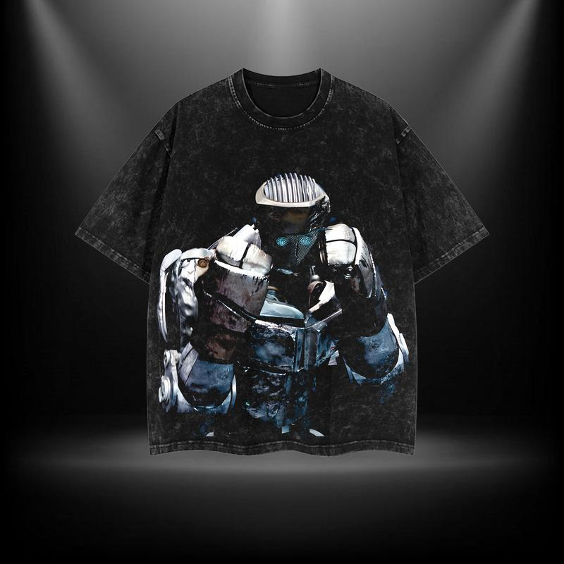 Real Steel T Shirt Atom Noisy Boy Zeus Twin Cities Midas Oversized Regular Fit Floral Heavyweight Cotton Designer