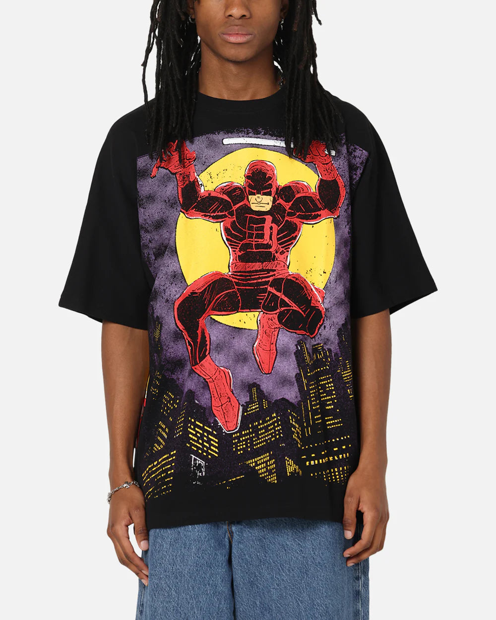 Marvel Daredevil Oversized Graphic T-Shirt – Vintage Comic Style Front & Back Print