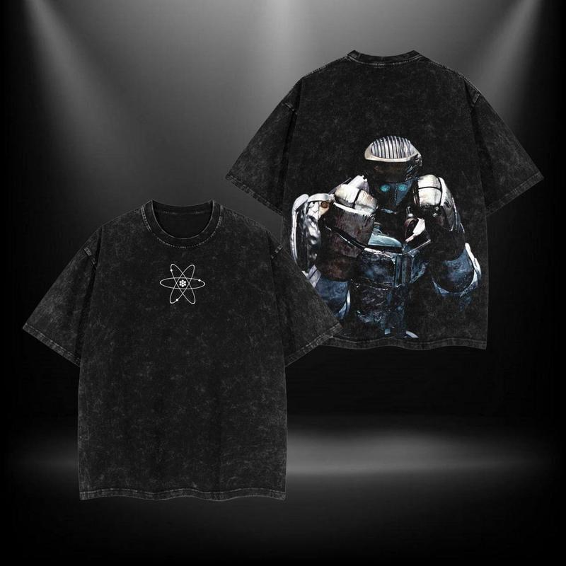 Real Steel T Shirt Atom Noisy Boy Zeus Twin Cities Midas Oversized Regular Fit Floral Heavyweight Cotton Designer