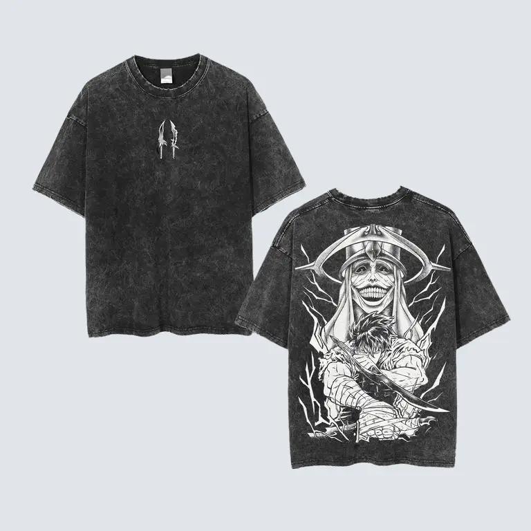 Statue of God T-Shirt - Sung Jin Woo Collection T-Shirt | Solo Leveling Anime Clothing | Washed Heavy Cotton Tee | Perfect Gift for Manga & Anime Fans | Gift for Him & Her