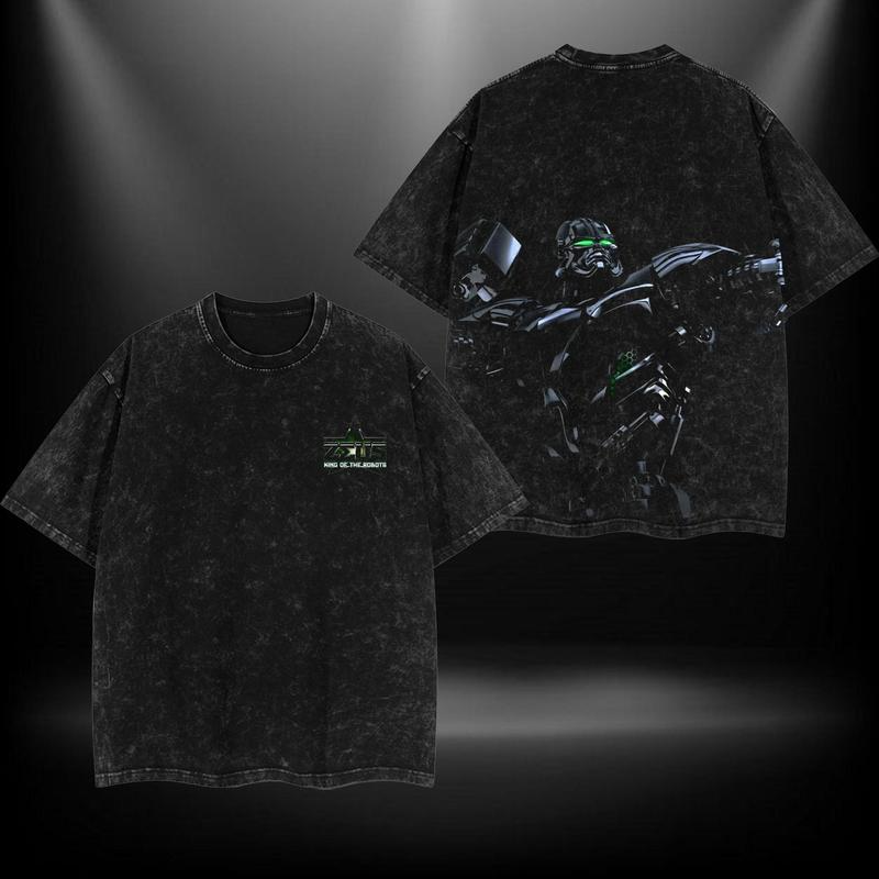 Real Steel T Shirt Atom Noisy Boy Zeus Twin Cities Midas Oversized Regular Fit Floral Heavyweight Cotton Designer