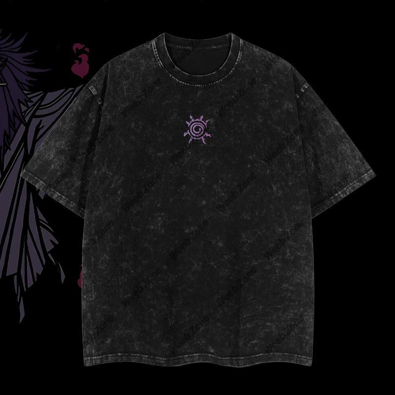 Limited Edition Death Reaper Seal Uzumaki Naruto Anime Double Printed Oversize Lightweight Acid Washed Tee, Gift For anime merch