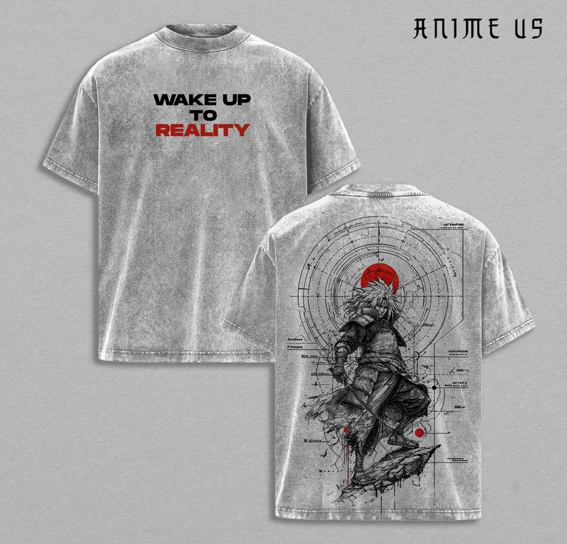 Uchiha Madara x Sasuke x Kakashi x Naruto Anime Double Printed Vintage Washed Tee Unisex Oversize Anime Manga Washed Heavyweight Cotton T-shirt, Gift For Anime Fan, Anime Lover , Naruto Merch , Naruto Fan