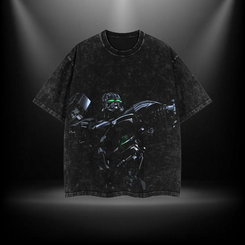 Real Steel T Shirt Atom Noisy Boy Zeus Twin Cities Midas Oversized Regular Fit Floral Heavyweight Cotton Designer