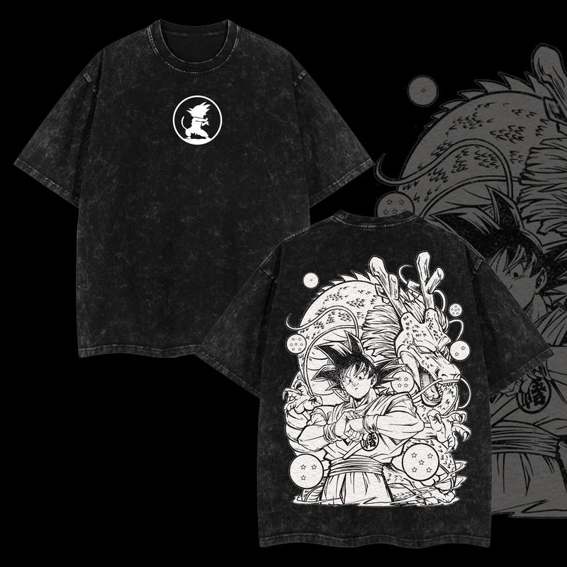 Kakarot DB Manga Design Vintage Unisex Oversize Anime Manga Acid Washed T-shirt, graphic tee,anime merch fan, outfits men