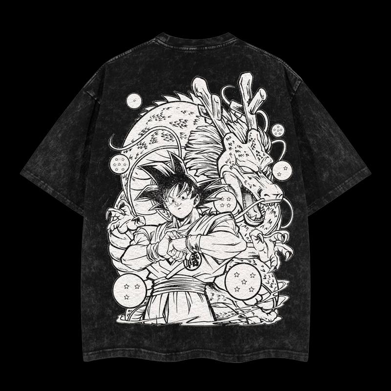 Kakarot DB Manga Design Vintage Unisex Oversize Anime Manga Acid Washed T-shirt, graphic tee,anime merch fan, outfits men
