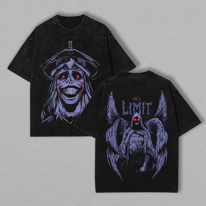 Statue of God T-Shirt - Sung Jin Woo Collection T-Shirt | Solo Leveling Anime Clothing | Washed Heavy Cotton Tee | Perfect Gift for Manga & Anime Fans | Gift for Him & Her
