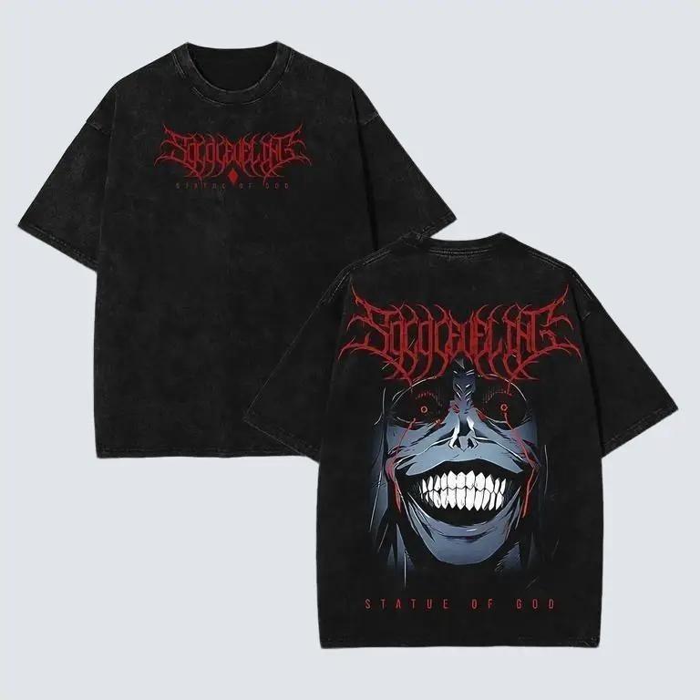Statue of God T-Shirt - Sung Jin Woo Collection T-Shirt | Solo Leveling Anime Clothing | Washed Heavy Cotton Tee | Perfect Gift for Manga & Anime Fans | Gift for Him & Her