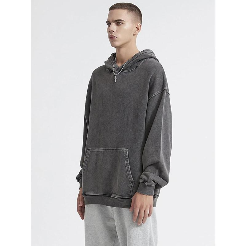 Unisex Casual Oversized Acid Wash tops Hoodie Pullover - Athletic & Warm, Long Sleeve Relaxed Fit Sweatshirt in Soft Material - Perfect for Men's & Women's Leisure Sweaters, Pair with Leggings - No Bleach or Detergent Needed!