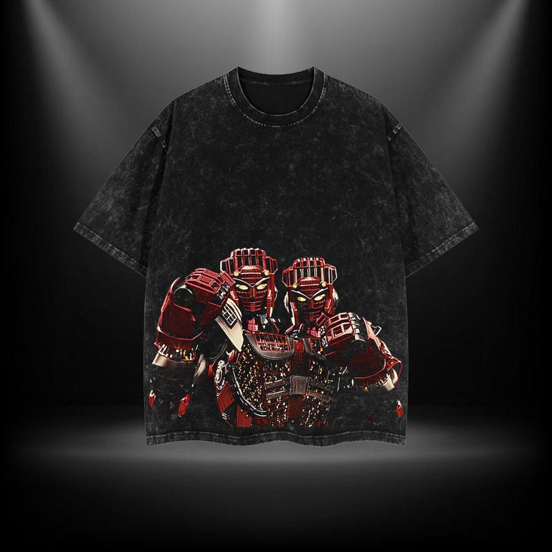 Real Steel T Shirt Atom Noisy Boy Zeus Twin Cities Midas Oversized Regular Fit Floral Heavyweight Cotton Designer