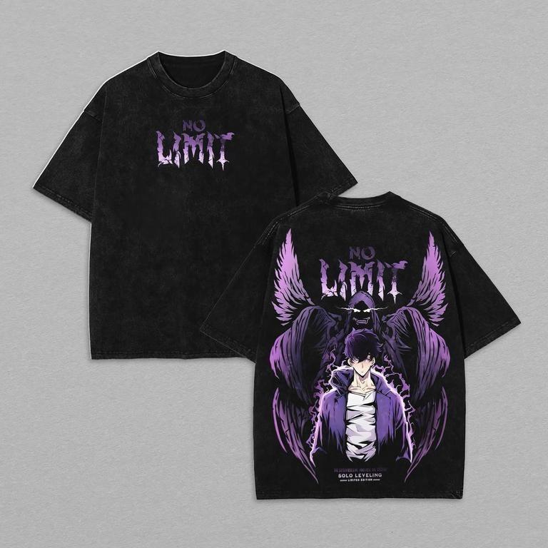 Statue of God T-Shirt - Sung Jin Woo Collection T-Shirt | Solo Leveling Anime Clothing | Washed Heavy Cotton Tee | Perfect Gift for Manga & Anime Fans | Gift for Him & Her