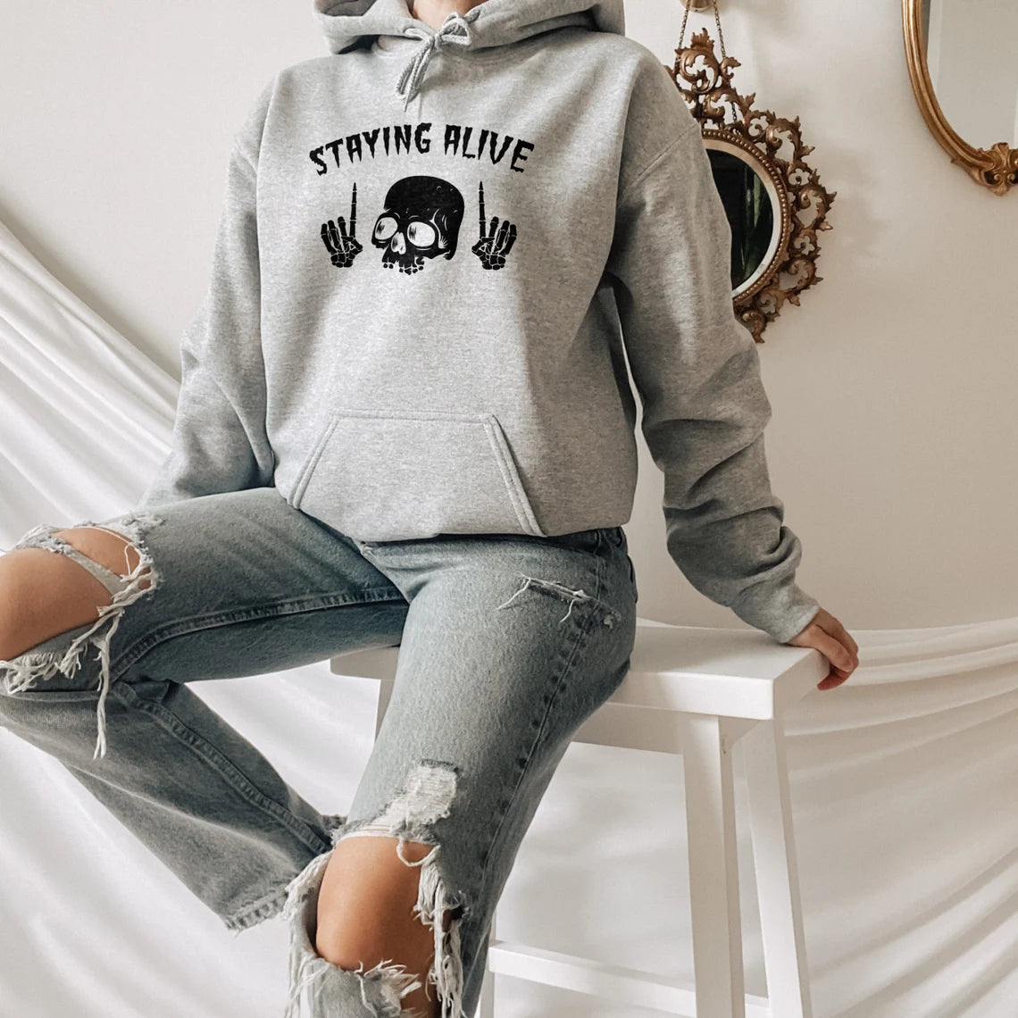 Antisocial Hoodie - Anti Social Goth Hoody - Womens Goth Hoodies