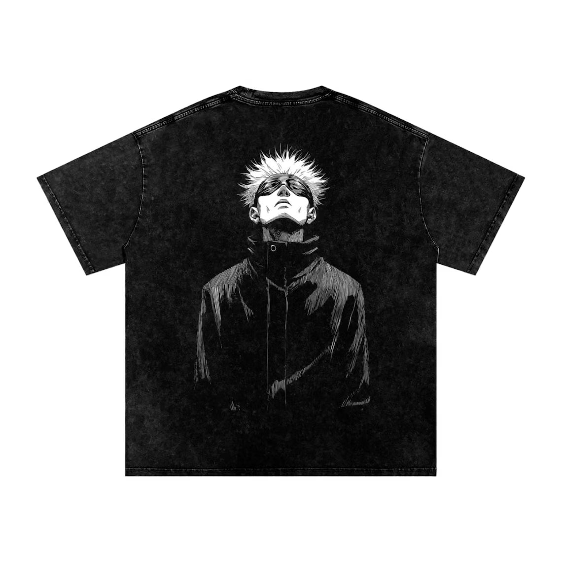 Jujutsu Kaisen Anime Acid Washed Oversize T-Shirt Satoru Gojo Anime Tee Gift For Him