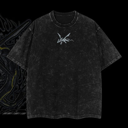 Pokemon "Rayquaza" Vintage Unisex Oversize Anime Manga Acid Washed Heavyweight Cotton T-shirt, graphic tee,anime lover , outfits men