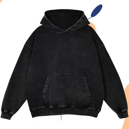 Unisex Casual Oversized Acid Wash tops Hoodie Pullover - Athletic & Warm, Long Sleeve Relaxed Fit Sweatshirt in Soft Material - Perfect for Men's & Women's Leisure Sweaters, Pair with Leggings - No Bleach or Detergent Needed!