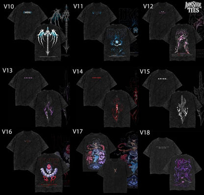 [COLLECTION] 18 Best Designs Solo Leveling T-Shirt Featuring Sung Jin-Woo, Statue of God & Iconic Moments, Double Printed Unisex Oversize Lightweight Acid Washed Cotton Tee anime lover anime merch
