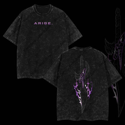 [COLLECTION] 18 Best Designs Solo Leveling T-Shirt Featuring Sung Jin-Woo, Statue of God & Iconic Moments, Double Printed Unisex Oversize Lightweight Acid Washed Cotton Tee anime lover anime merch