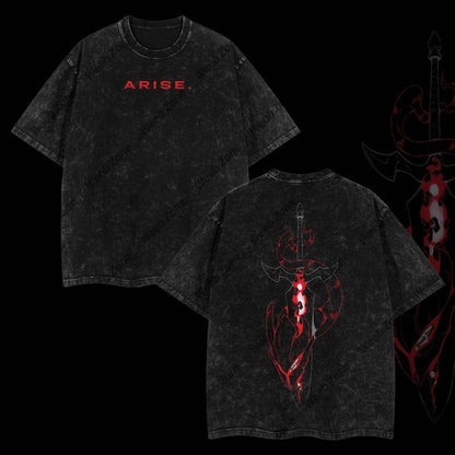 [COLLECTION] 18 Best Designs Solo Leveling T-Shirt Featuring Sung Jin-Woo, Statue of God & Iconic Moments, Double Printed Unisex Oversize Lightweight Acid Washed Cotton Tee anime lover anime merch