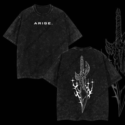 [COLLECTION] 18 Best Designs Solo Leveling T-Shirt Featuring Sung Jin-Woo, Statue of God & Iconic Moments, Double Printed Unisex Oversize Lightweight Acid Washed Cotton Tee anime lover anime merch