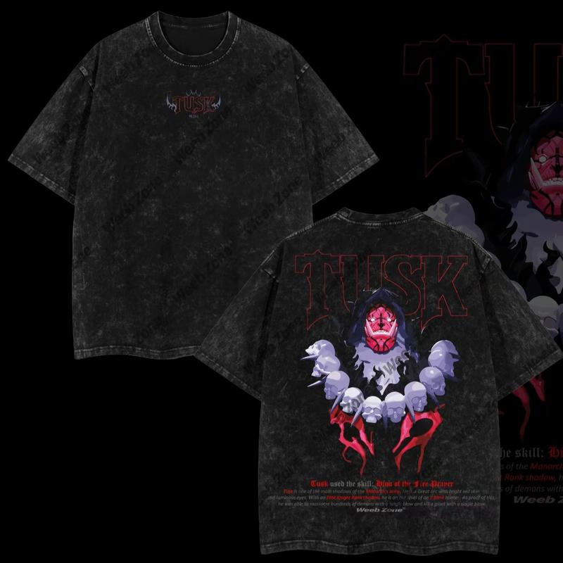 [COLLECTION] 18 Best Designs Solo Leveling T-Shirt Featuring Sung Jin-Woo, Statue of God & Iconic Moments, Double Printed Unisex Oversize Lightweight Acid Washed Cotton Tee anime lover anime merch
