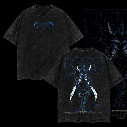 [COLLECTION] 18 Best Designs Solo Leveling T-Shirt Featuring Sung Jin-Woo, Statue of God & Iconic Moments, Double Printed Unisex Oversize Lightweight Acid Washed Cotton Tee anime lover anime merch