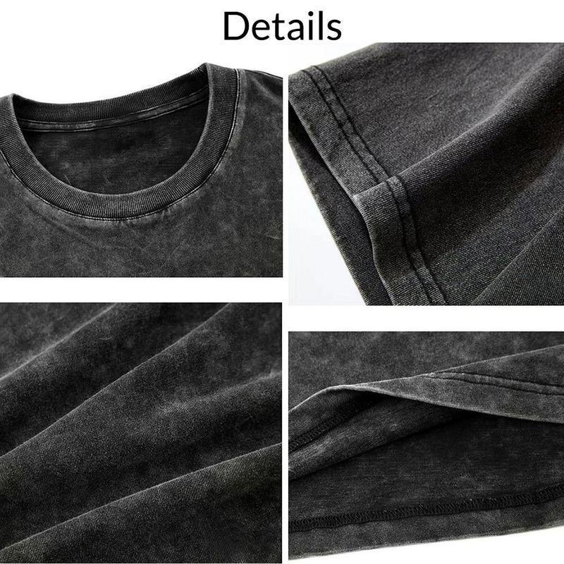 [FS] Retro Vintage Limited The Founding Titan Eren Yeager - Attack On Titan Anime Double Printed Washed Tee Unisex Oversize Anime Manga Acid Washed Lightweight Cotton T-Shirt