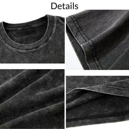 [FS] Retro Vintage Limited The Founding Titan Eren Yeager - Attack On Titan Anime Double Printed Washed Tee Unisex Oversize Anime Manga Acid Washed Lightweight Cotton T-Shirt