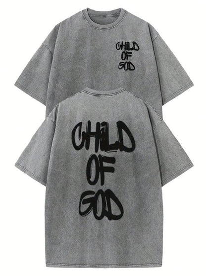 1 Piece, 230G Double-Sided Washed, Oversized Shoulder1 Piece, Washed Printed T-Shirt 230g, High-Quality Batik Cotton Retro Fashion Brand T-Shirt, A Certain Thickness Suitable For Summer T-Shirts, Holiday Gifts.