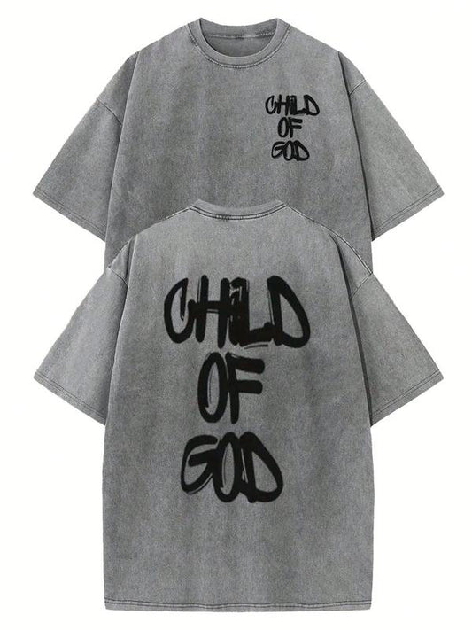 1 Piece, 230G Double-Sided Washed, Oversized Shoulder1 Piece, Washed Printed T-Shirt 230g, High-Quality Batik Cotton Retro Fashion Brand T-Shirt, A Certain Thickness Suitable For Summer T-Shirts, Holiday Gifts.