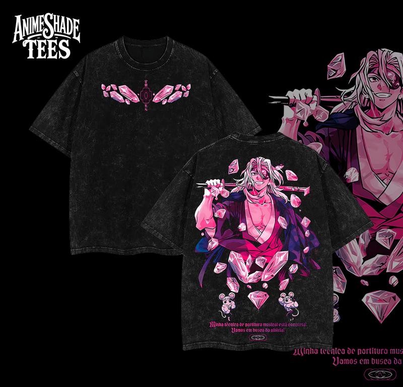 [COLLECTION] Hashira Demon Slayer Tee – Rengoku, Giyu, Tengen, Obanai, Gyomei, Mitsuri Vintage Washed Oversized T-Shirt, Anime Merch, Streetwear Menswear, Gift for Anime Fans, Casual Graphic Tee