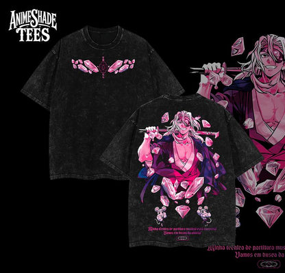 [COLLECTION] Hashira Demon Slayer Tee – Rengoku, Giyu, Tengen, Obanai, Gyomei, Mitsuri Vintage Washed Oversized T-Shirt, Anime Merch, Streetwear Menswear, Gift for Anime Fans, Casual Graphic Tee