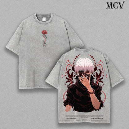 Tokyo Ghoul Tee – Ken Kaneki Vintage Washed Oversize Shirt
