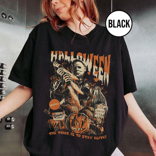 Vintage Michael Myers Halloween Shirt, Horror Movie Shirt, Myers Thriller Friday the 13th Horror Shirt, Retro Halloween Party Sweatshirt