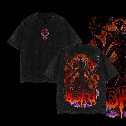 [COLLECTION] 18 Best Designs Solo Leveling T-Shirt Featuring Sung Jin-Woo, Statue of God & Iconic Moments, Double Printed Unisex Oversize Lightweight Acid Washed Cotton Tee anime lover anime merch